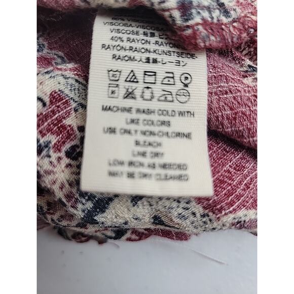 Free People Smooth Talker Red Floral Boho Chic Mini Dress Women's Size Medium - Picture 11 of 11